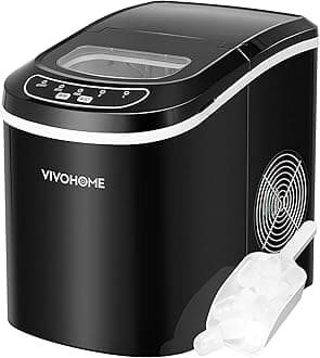 VIVOHOME compact portable electric ice cube maker machine automatic 26lb/day ETL listed