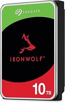 Seagate IronWolf 10TB NAS Internal Hard Drive HDD CMR 3.5 Inch SATA 6Gb/s 7200 RPM 256MB Cache for RAID Network Attached Storage with 3-Years Data Recovery Services (ST10000VN000)