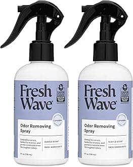 Fresh Wave Lavender Scent Odor Removing Spray, 8 fl. oz. | Pack of 2 | Odor Absorber for Home, Furniture, Fabrics & Trash | Safer Odor Relief