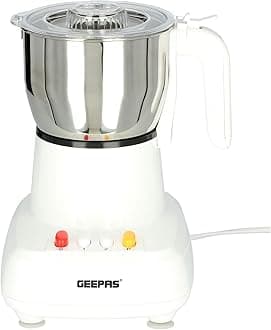 Food Processor, Stainless Steel Cutting Blade, GCG286 | Transparent Lid | 600W Motor with Overheat Protection | Ideal for Coffee Beans, Spices, & Dried Nuts Grinding