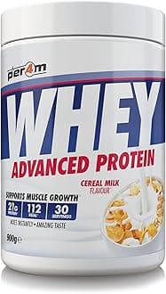 Whey Protein Powder | High Protein Shake for Muscle Growth & Recovery | Low Sugar Gym Supplement | Sports Nutrition Drink + Amino Acids (900g, Cereal Milk)