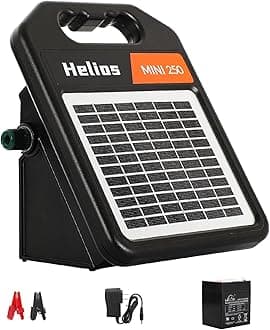MINI250 Solar Electric Fence Charger with Day or Night Mode, 0.18Joule Portable Solar Fence Charger