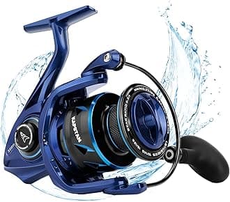 Kapstan SE Saltwater Spinning Reel - IPX6 100% Waterproof – Up to 55LBs Max Drag Big Game Fishing Reel - 6.2:1 High Speed - CNC Aluminum Body, 5+1+1 Corrosion-Resistance Bearing System - Blue