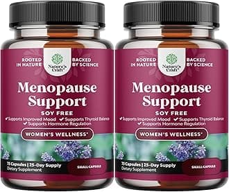 Soy Free Menopause Supplement for Women - Herbal Menopause Support for Night Sweats Hot Flashes Mood Support and Hormone Balance for Women with Black Cohosh & Vitex Chaste Berry - 75 Count - 2 Pack