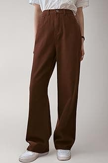 GRECIILOOKS High Waist Jeans for Women – Wide Leg Straight Fit Denim | Baggy Cargo Style Casual Pants for Girls & Daily College Wear