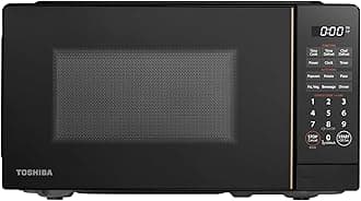 TOSHIBA Small Microwave Oven with 11 Power Levels, ChefDefrost, Sound On/Off & Eco Mode, 0.7 Cu Ft, 700W, Black, MM-EM07PA(BK)