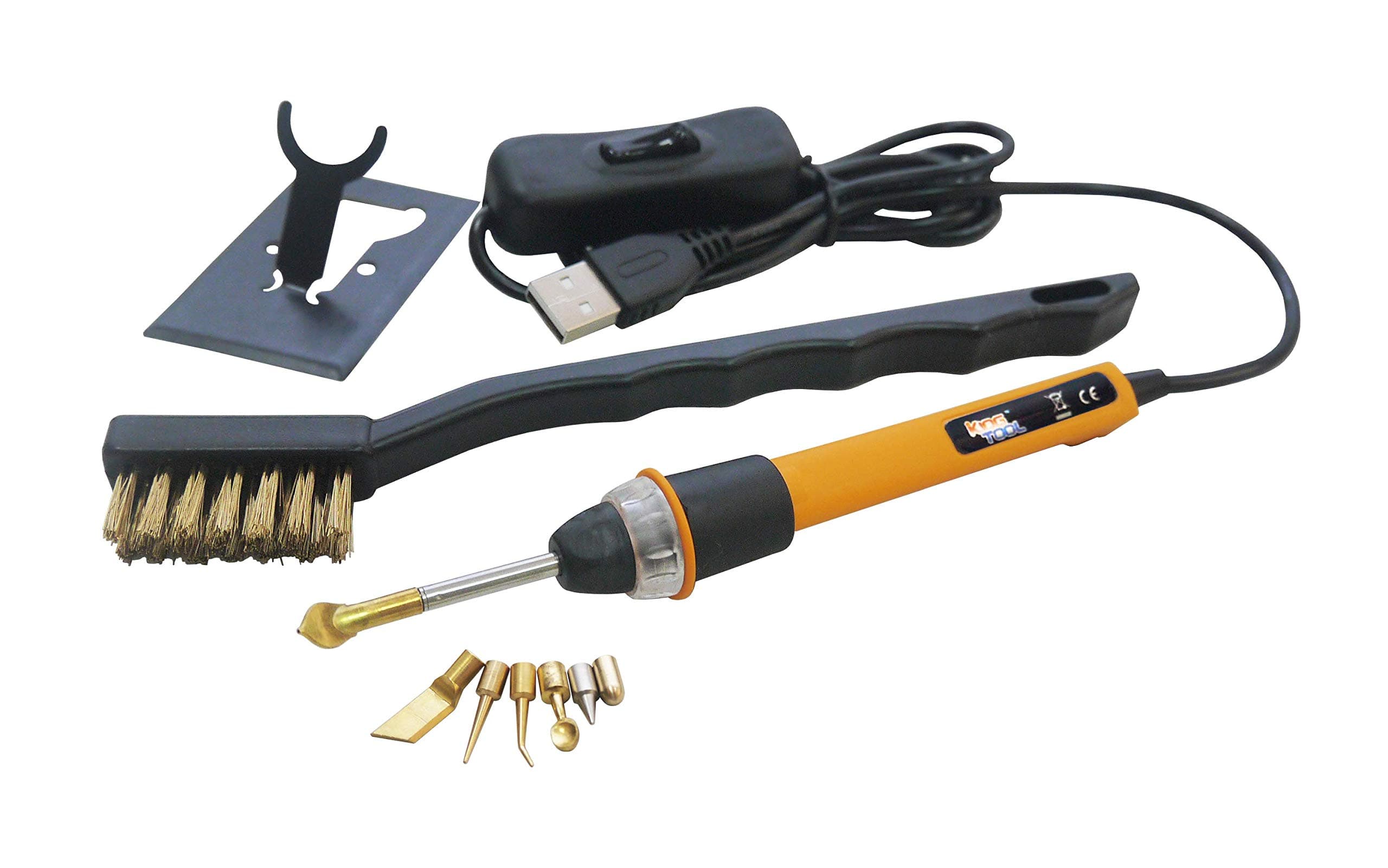 3D Printing Smoothing Tool Kit, 3D Printing Modify Finishing Tool, Cleaning Needle, Scarper, and USB Power Cord (Yellow)