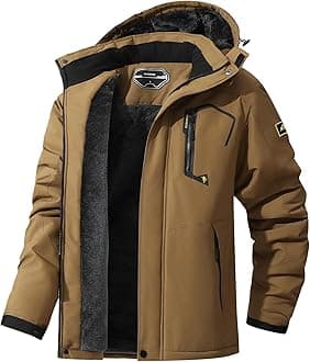Men's Ski Jacket Warm Winter Snow Coat Waterproof Mountain Windbreaker Snowboarding Jacket Hooded for Hiking Traval