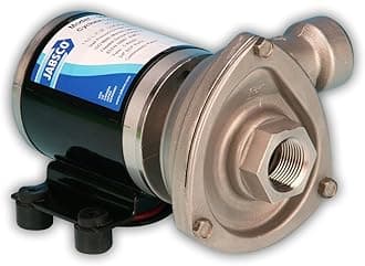 Cyclone Stainless Steel Centrifugal Pump - Ideal for Marine & RV Use - Handles Fresh/Salt Water & Antifreeze - Quiet, Anti-Clog Design - Low Pressure - Electric Water Pump