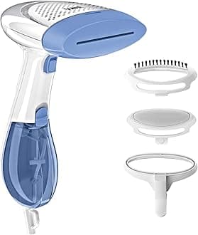 Handheld Garment Steamer for Clothes, ExtremeSteam 1200W, Portable Handheld Design,White/Blue
