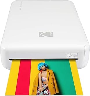 Kodak Mini 2 HD Wireless Mobile Instant Photo Printer with 4Pass Patented Printing Technology, Compatible with iOS and Android Devices - White