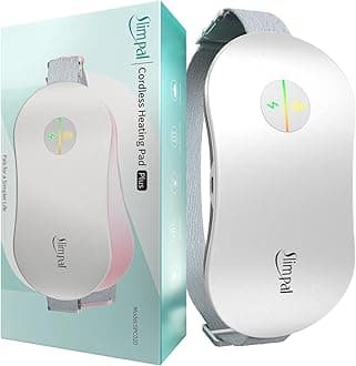 Slimpal Heating Pad for Period Cramps, Portable Cordless Electric Heating Pad for Menstrual Pain Relief Heat Belt, Rechargeable Wearable Heat Pad Gifts for Her Women Girl Wife Girlfriend, White