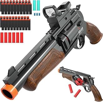 Toy Guns Soft Bullet Toy Shotgun Foam Revolver Blaster with Sight, Educational Shooting Model Birthday for Age 18+ Adults