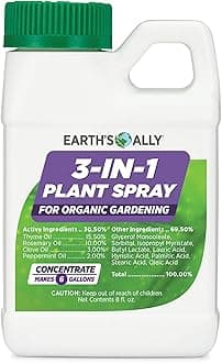 - 3-in-1 Plant Spray 8 Oz Concentrate for Pests and Disease - Organic Insecticide, Fungicide, Miticide - OMRI Listed for Indoor Houseplants and Outdoor Garden - Safe for Bees, Kids, Pets