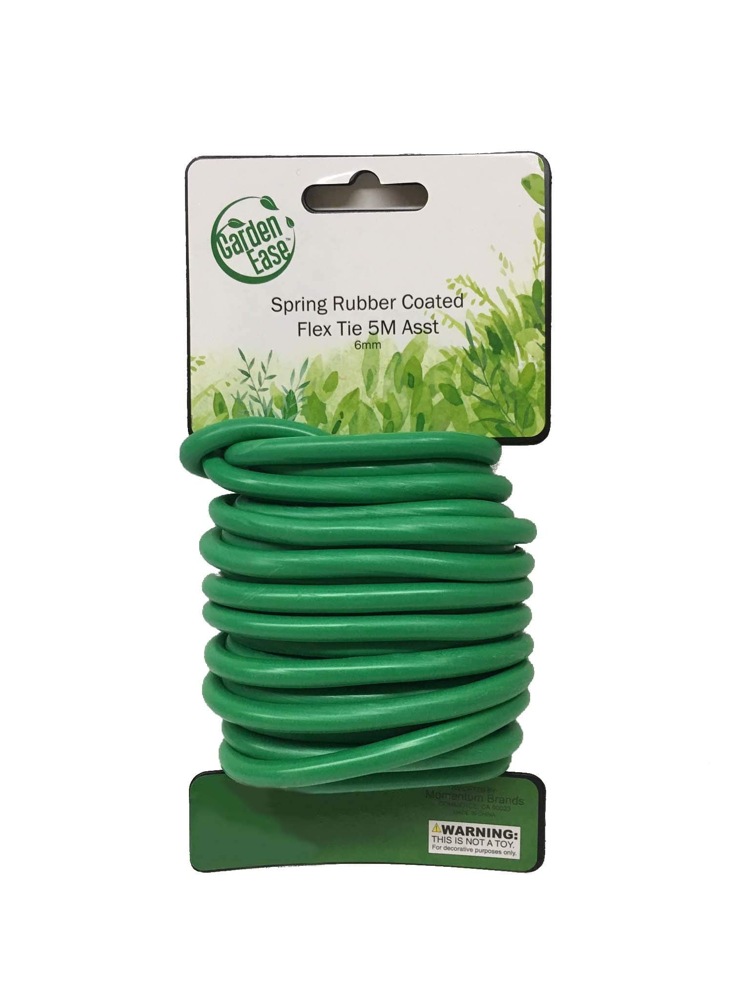 6MM Diameter -16.4FT (5M )Length Soft Rubber-Coated Multi Purpose Garden Flexible Tie Plant Wire - Soft Twist Ties Support Plant Vines, Stems & Stalks