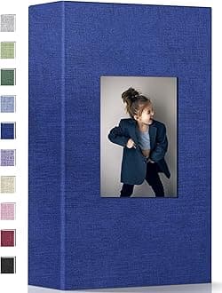 Popotop Photo Album 4x6-300 Photos Linen Cover Photo Books with 300 Horizontal Pockets,Slip-in Picture Albums for Family Wedding Anniversary Baby Vacation Pictures