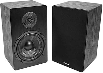 Rockville2 RockShelf 68B 400w Black 6.5" Home Theater Bookshelf Speakers/8 Ohm