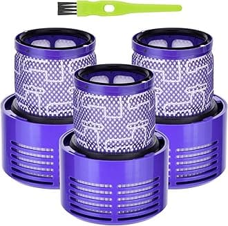 Ecnaka V10 Filter Replacement for Dyson 3 Pack V10 Animal Filter for Dyson Vacuum Cyclone Series V10 Absolute V10 Animal V10 Motorhead V10 Total Clean SV12 Replace Part No. 969082-01
