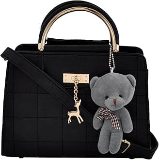 MARK & KEITHWomen Faux Leather Hand Held Satchel Bag with Detachable & Adjustable Sling Strap