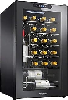 24-Bottle Compressor Wine Cooler with Upright Bottle Storage