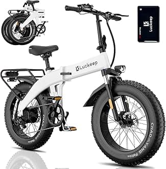 Luckeep Folding Electric Bike for Adults 1500W Peak Motor, 28MPH 60 Miles,720WH Battery 20" x 4.0" Fat Tire Folding Ebikes for Adults NFC/Anti-Theft/Hydraulic Brakes E-Bbike Commuter Men