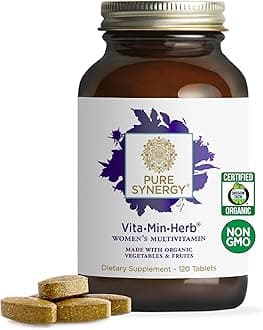 Vita·Min·Herb for Women | Women’s Comprehensive Multivitamin Supplement | Made with Organic Whole Food Non-GMO & Vegan Ingredients | Supports Energy & Immune Health (120 Tablets)