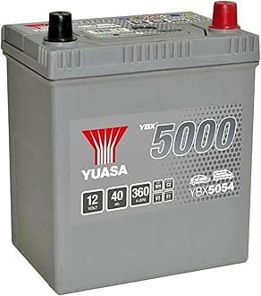 Yuasa YBX5054 12V 40Ah 340CCA Silver Maintenance Free High Performance Car Battery
