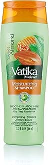 Vatika Naturals Daily Shampoo for Women - Nourish and Rejuvenate Your Natural Hair - Sweet Almond Strengthening & Moisturizing Hair Cleanser for Curly, Damaged and All Hair Types (400ml)