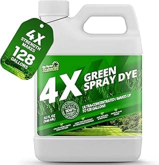 32oz 4X Green Spray Dye - Makes 128 Gallons of Concentrated Spray Pattern Indicator Dye, Ideal Fertilizer Marking, Lawn Turf Mark and Marker, Mark Where You've Sprayed with Green Color Indicator