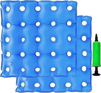 Helishy2 Pack Waffle Cushion for Pressure Sores Chair - Inflatable Air Seat Cushion for Pressure Relief - Bed Sore Cushions for Butt - Pressure Sore Cushions for Sitting in Recliner