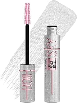 Maybelline Sparkle Mascara, Lash Sensational Sky High Volumizing & Thickening, Eyelash Lengthening, Flake-Free Formula, Washable Coloured Mascara, Full Volume Mascara, Colour: Space Diamond