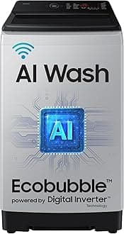 8 Kg, 5 Star, AI Wash, AI Energy Mode, Wi-Fi, Ecobubble, AI VRT+, Super Speed, Soft Closing Door, Digital Inverter, Fully-Automatic Top Load Washing Machine (WA80F08S2LTL, Lavender Gray)