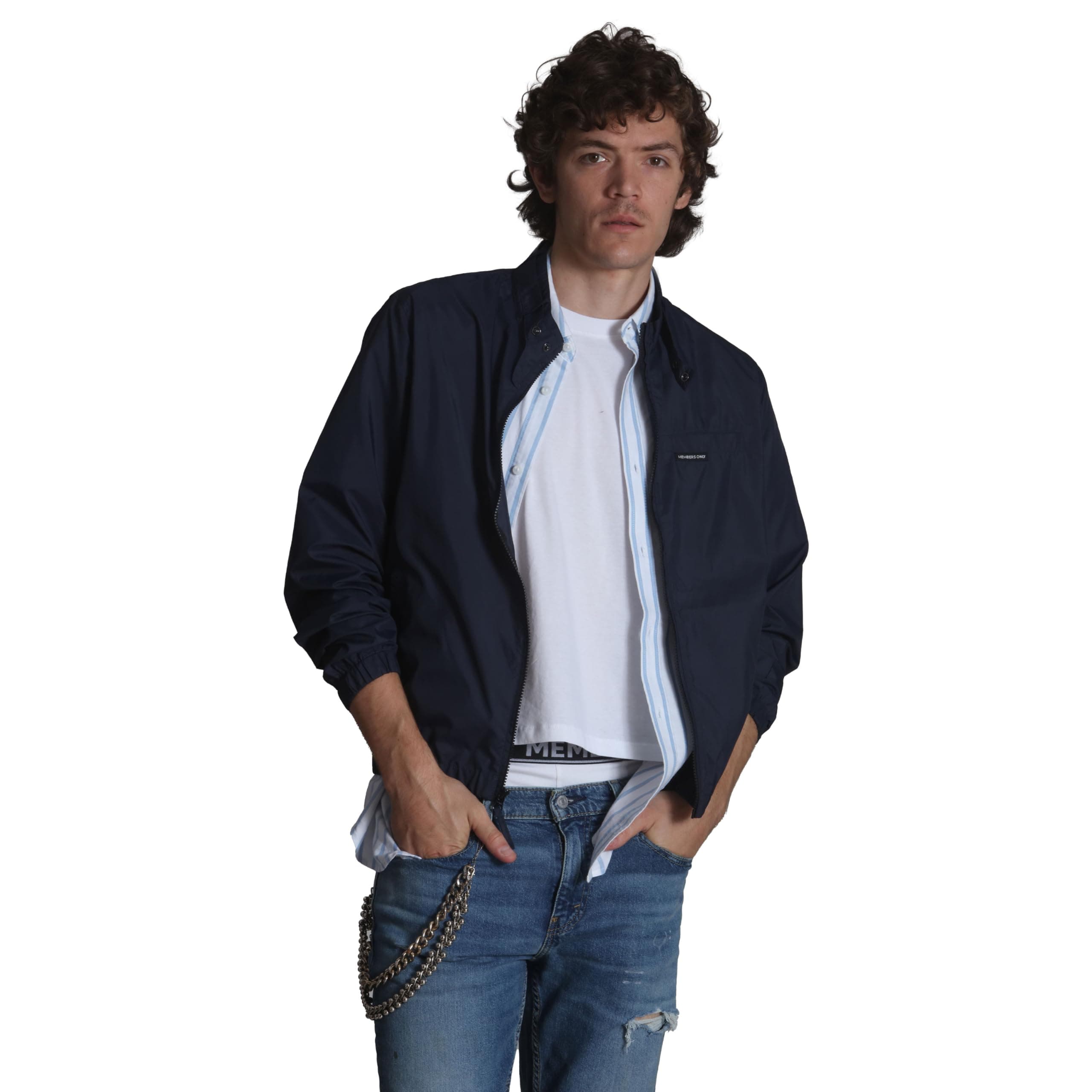 Members Only Men’s Windbreaker Packable Jacket, Waterproof Rain Jacket Men Lightweight for Golf Cycling Fishing Hiking Gear