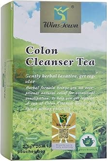 Colon Cleanser Tea, Herbal Laxative Tea, Relieve Constipation and Body Detox, Supports Healthy Gut and Digestion, 20 Tea Bags