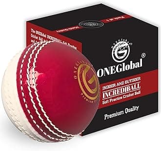 Incrediball Soft Practice Cricket Ball | Outdoor & Indoor Rubber Cricket Ball With Core & Stitched Seam | For Practice, Training & Family Fun | Senior & Junior Size