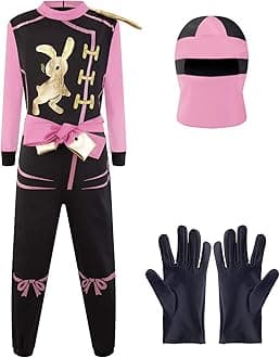 Katara 1771 (10+ models) Ninja Warrior Fancy Dress Outfit, Costume For Boys, For Children's Cosplay and Dress Up Party, Fuchsia Ninja, L (8-10 years) /L (140/146/152)