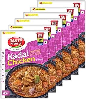 Tasty NIBBBLES KADAI Chicken 200GM Pouch [Pack of 6]