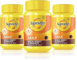 Daily, India's No.1 Multivitamin (180 tablets) with Biotin, Vitamin C, Vitamin D3, Calcium, Zinc for Daily Immunity & 2X Energy for Men & Women