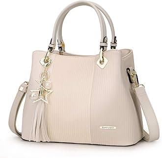Pomelo BestHandbags for Women with Multiple Internal Pockets in Pretty Color Combination, Women's Satchel Handbag