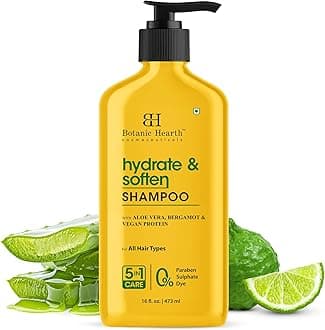 Aloe Vera Shampoo Infused With Bergamot & Vegan Protein | Clarifying Shampoo To Hydrate, Soften & Strengthen Hair | Paraben & Sulfate Free | For All Hair Types, 16 Fl Oz