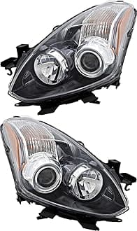 For Nissan Altima Coupe Headlights Lamps Set 2010 2011 2012 2013 Halogen Driver and Passenger Side