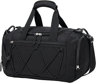Vorspack Gym Bag for Women - 15 Inches Small Duffle Bag for Travel Lightweight Duffel Bag Personal Item Travel Bag Weekender Bag for Travel Sports Gym - Black