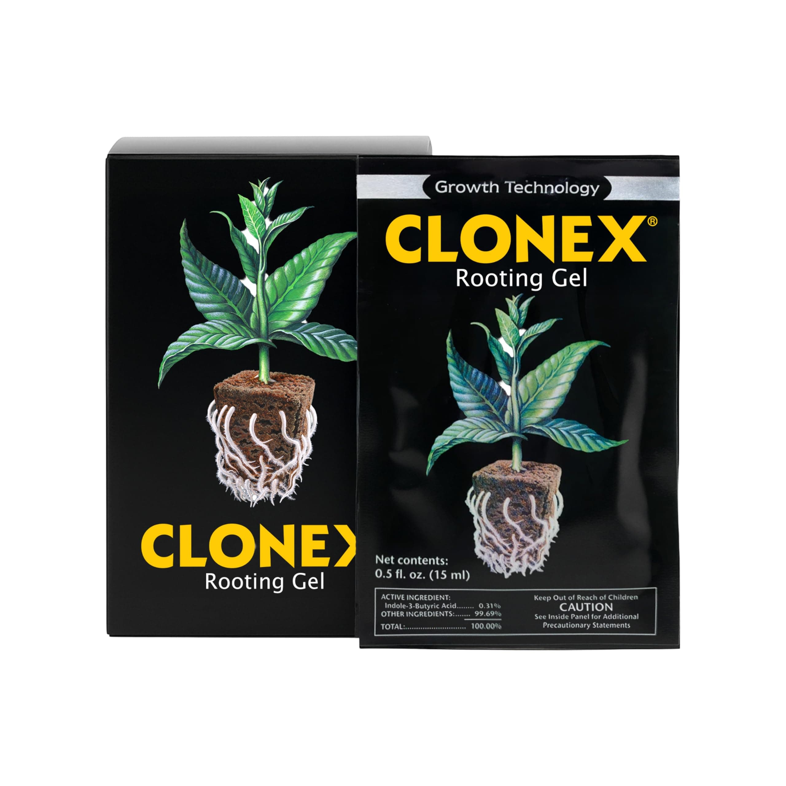 Clonex Rooting Gel - High-Performance Rooting Compound for Plant Cuttings, Contains IBA, Promotes Root Initiation & Development - 15ml