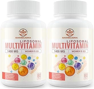 Liposomal Multivitamin for Women 50+ - Women Daily Multivitamin with 32 Ingredients, CoQ10, Vitamins C, B, D, E for Cardiovascular & Bone Health Support - Iron-Free (120 Capsules)