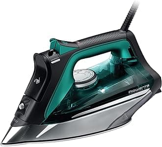 Rowenta Pro Master Stainless Steel Soleplate Steam Iron for Clothes, Anti-Drip Protection, 210 g/min, 400 Microsteam Holes, 1775 Watts Iron Steamer for Clothes, Powerful Steam DW8360