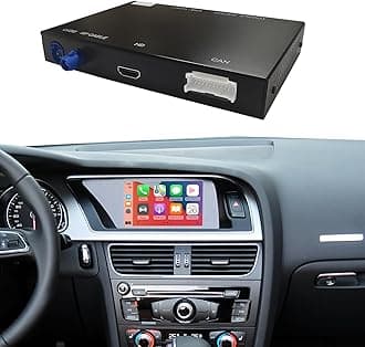 Wireless CarPlay Retrofit Kit Decoder for Audi S4 S5 A4 A5 (2009-2015 Year) for Q5 (2009-2017 Year) with 2GMMI, Support Android Auto, Mirror Link, Reverse Camera, Original Car Function
