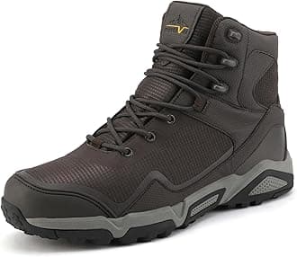 Men's Waterproof Hiking Boots Outdoor Mid Trekking Backpacking Mountaineering Shoes,Size 5.5,Black,JS19005M