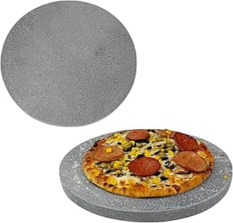 Round Baking Pizza Stone. Bread Making Stone.100% Natural Volcanic Stone Multi-Purpose Oven & BBQ, Grill. High Heat Retention. Serving Stone. (1.5x30cm)
