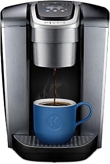 K-Elite Single Serve K-Cup Pod Coffee Maker, with Strength and Temperature Control, Iced Coffee Capability, 8 to 12oz Brew Size, Programmable, Brushed Silver