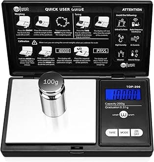Weigh Gram Digital Pocket Scales 100g Per 0.1g Kitchen Scales Black 100g (Top-100)